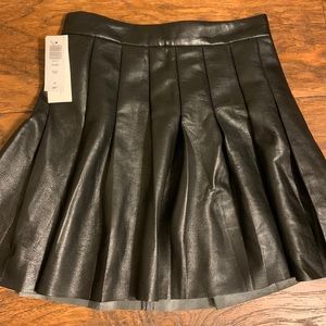 Sunday best pleated mini leather skirt